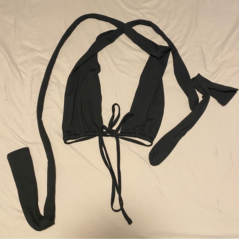 Black Tie-Back Top